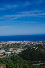 view of the city of the sea and mountains