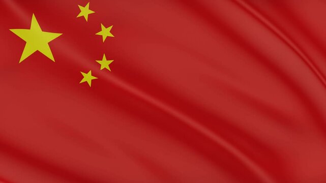 China Flag Waving Animation