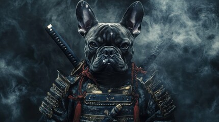 Portraits of dogs warriors