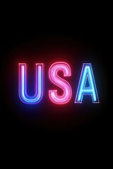 Vibrant Neon USA Sign: A Colorful Representation of American Culture