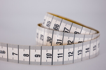 Measuring tape isolated on white