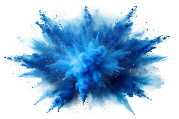 Blue powder explosion confined to specific area minimizing external impact