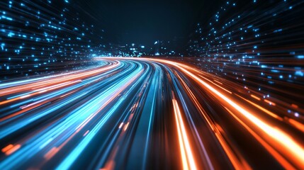 Obraz premium futuristic road hologram