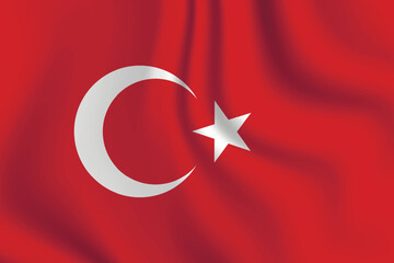 Flag of Turkey. Turkish national symbol in official colors. Template icon. Abstract vector background