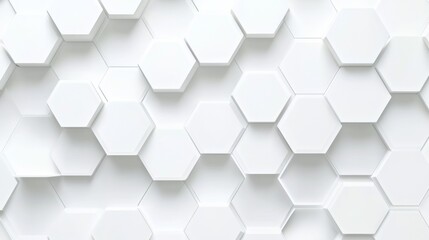 Naklejka premium Abstract White Hexagonal Background