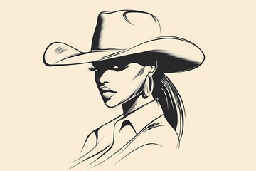 background image of a cowboy woman, western illustration style, western.  