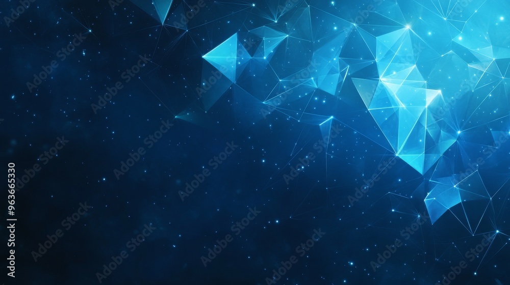 Wall mural Abstract Blue Geometric Background