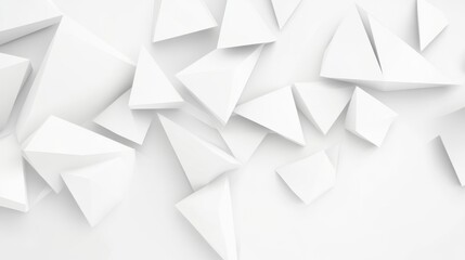 Fototapeta premium Abstract White Shapes on White Background