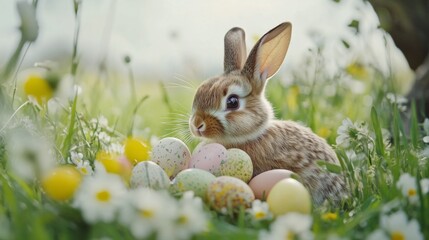 Fototapeta premium Easter Bunny in a Meadow