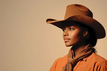 background image of a cowboy woman, western illustration style, western.  