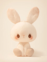 Obraz premium かわいいフェルト風のウサギ
