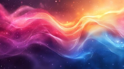 Fototapeta premium Bright Rainbow Gradient Mesh Background with Smooth Blurry Effect, Ideal for Premium Quality Banners, Editable Vector Templates, and Colorful Visuals, Generative AI