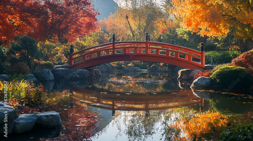 Sticker bridge over river