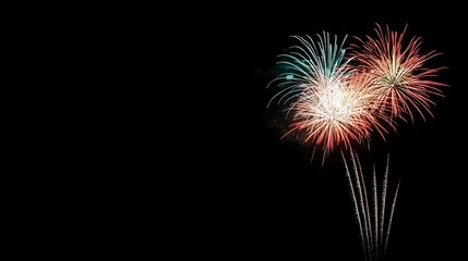 Fototapeta premium Vibrant Fireworks Display