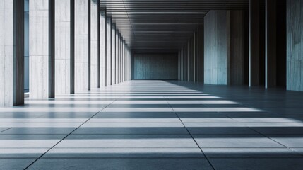 Modern Architectural Interior with Shadows