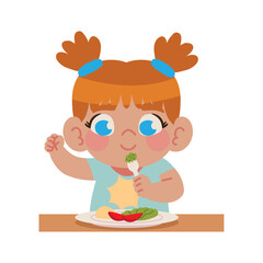 girl eating vegan food