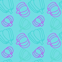 Halloween cute pumpkins seamless monsters pattern for wrapping paper and fabric