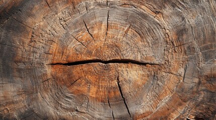 Fototapeta premium Close-up of a Weathered Tree Ring