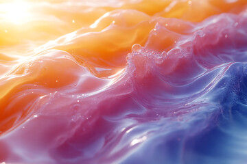 3D rendering of exquisite liquid multi-colored paints swirling in water, creating a vibrant, dynamic background with fluid, artistic motion.

