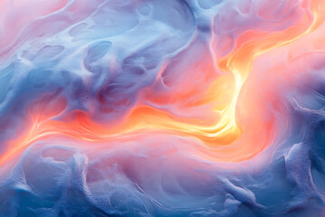 Fototapeta premium 3D rendering of exquisite liquid multi-colored paints swirling in water, creating a vibrant, dynamic background with fluid, artistic motion. 