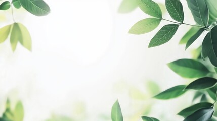 Serene Green Leaves Background