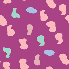 Groovy Lava Lamp Seamless Pattern. Psychedelic Fluid Drops Vector Background in 1970s Hippie Retro Style for Print on Textile, Wrapping Paper, Social Media