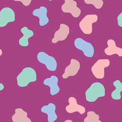Groovy Lava Lamp Seamless Pattern. Psychedelic Fluid Drops Vector Background in 1970s Hippie Retro Style for Print on Textile, Wrapping Paper, Social Media