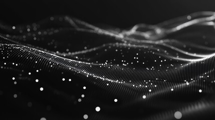 Abstract Black Wave Pattern