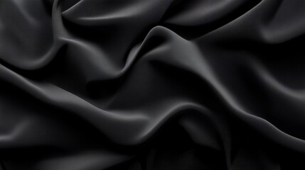 Fototapeta premium Elegant Black Satin Fabric