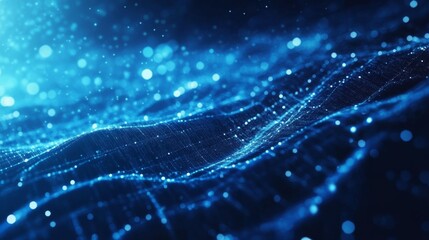 Abstract Blue Waves Seamless Background