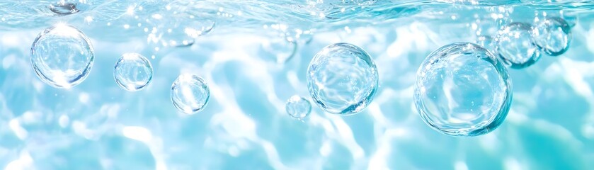 Water Bubbles Abstract Background, Liquid Texture