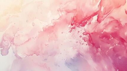 Fototapeta premium Fluid watercolor splashes blending softly, light pastel colors, liquid background, gentle and artistic design