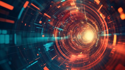 Fototapeta premium Abstract Light Tunnel