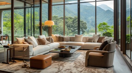 Stylish Home Decor with Modern Sitting Room Design and Elegant Accessories