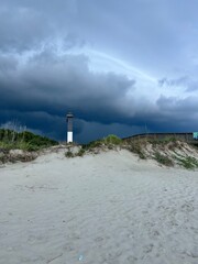 Lighthouse in a storm