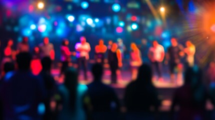 Naklejka premium Colorful Dance Floor Night