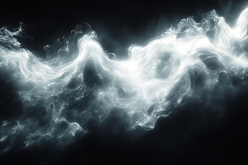 Thick, dark smoke swirling against a black background, creating an ominous and mysterious atmosphere, perfect for dramatic and intense visuals.
