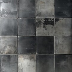 Urban Industrial Concrete Tile with Metallic Accents in 4:3 Ratio