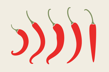 Chili pepper logo. Isolated chili pepper  on white background