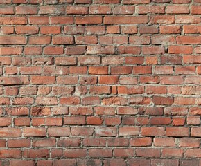 Obraz premium Red brick wall texture showing natural imperfections and details