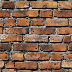 Obraz premium Textured brick wall background in warm tones with varied patterns