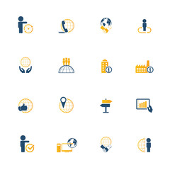 Universal business management and human resources icon set. Universal icons for web and mobile.