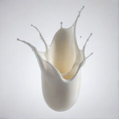 photography of milk splash in motion isolated on white background