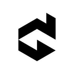 Letter DG or GD bold monogram logo design