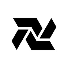 Letter NZ or ZN creative monogram logo