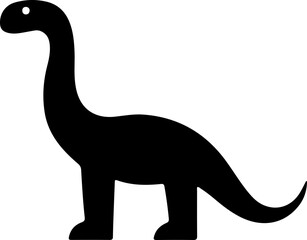 Silhouette of a Dinosaur on a Light Background