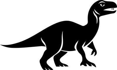 Fototapeta premium Silhouette of a Dinosaur in Vector Style