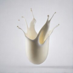 photography of milk splash in motion isolated on white background