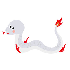 可愛いヘビのイラスト