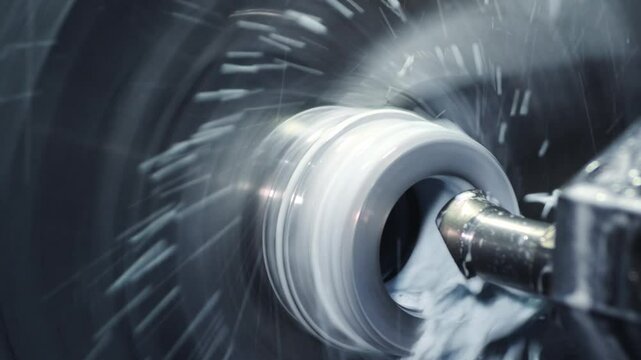 Horizontal lathe in the batch processing of shaft and disk part, turning inner and outer cylindrical, conical and other rotating surfaces, modulus and pitch thread and drilling. CNC Milling operation
